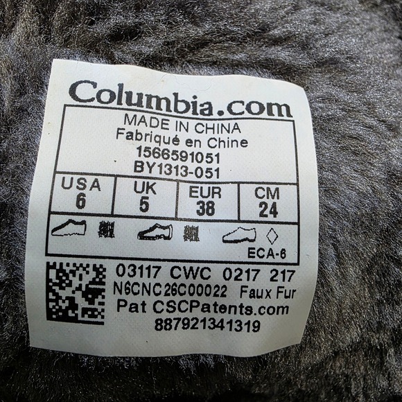 Columbia women's 6 Winter Snow Boots Waterproof Insulated Omni Pink Gray Granola - Picture 7 of 9